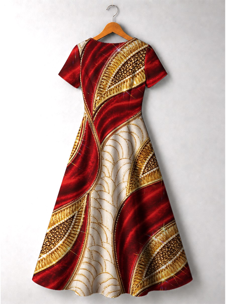 'Utukufu' Short Sleeve Maxi Dress