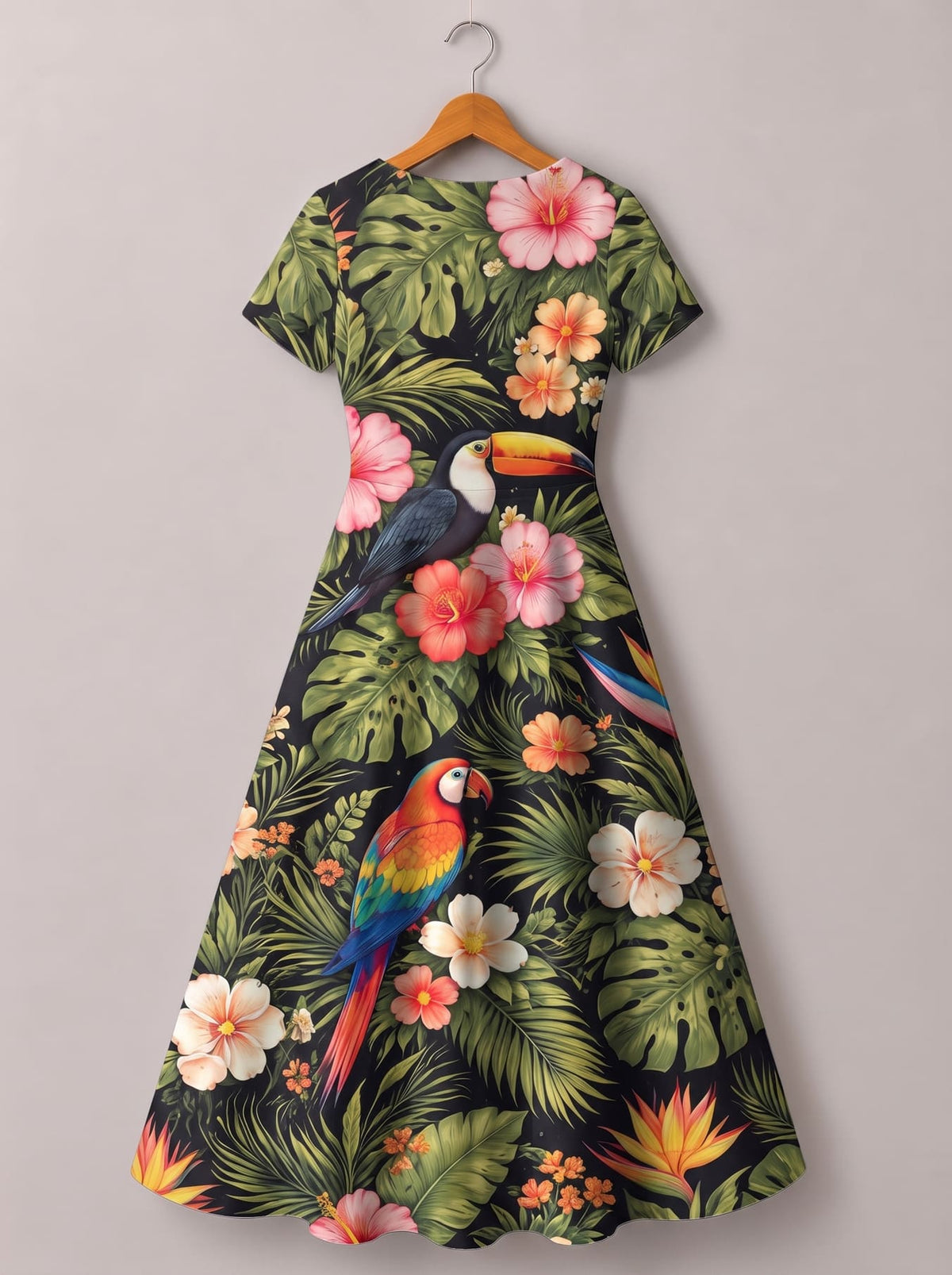 'Kasuku' Short Sleeve Maxi Dress