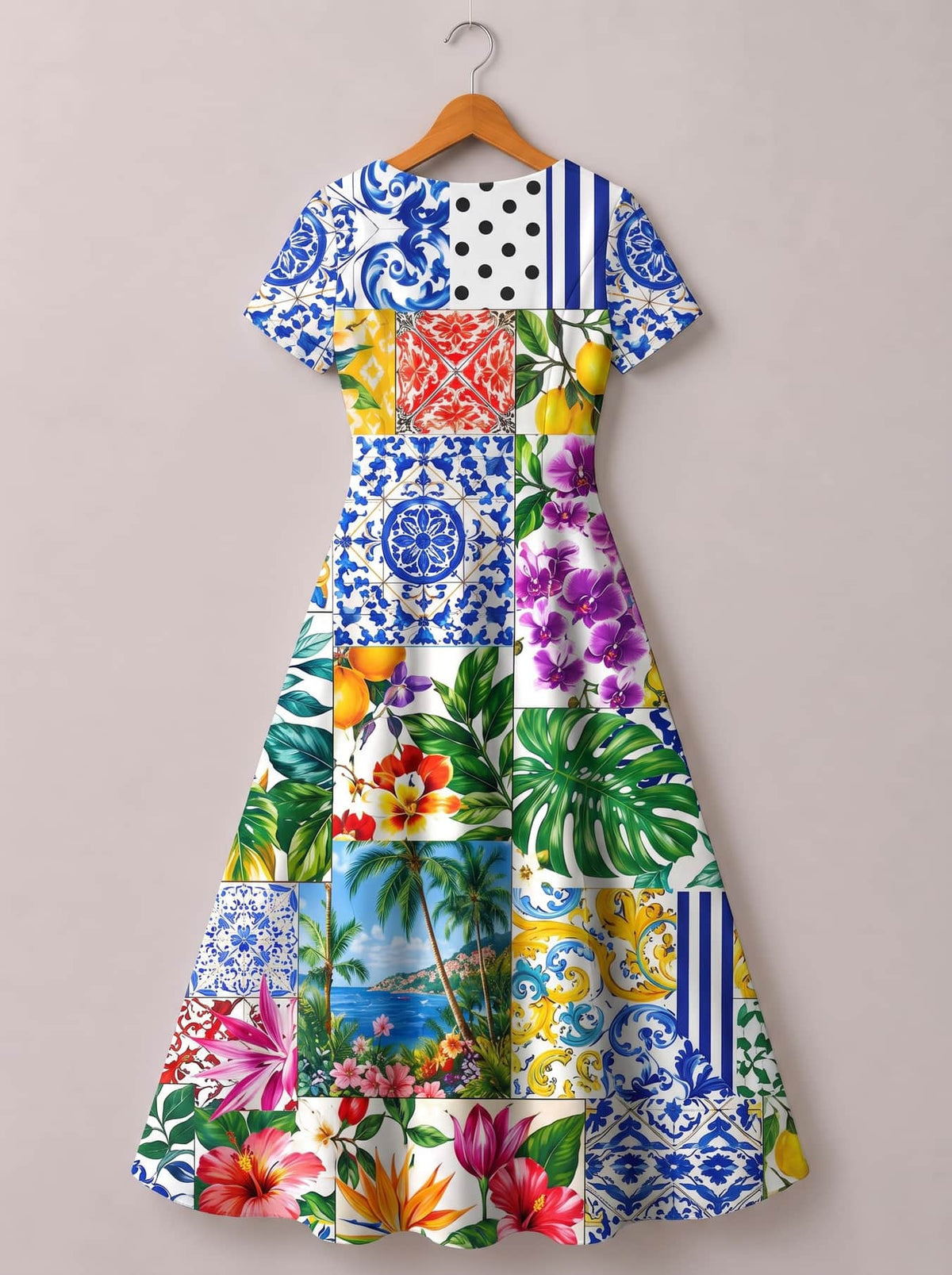 'Kisiwa' Short Sleeve Maxi Dress