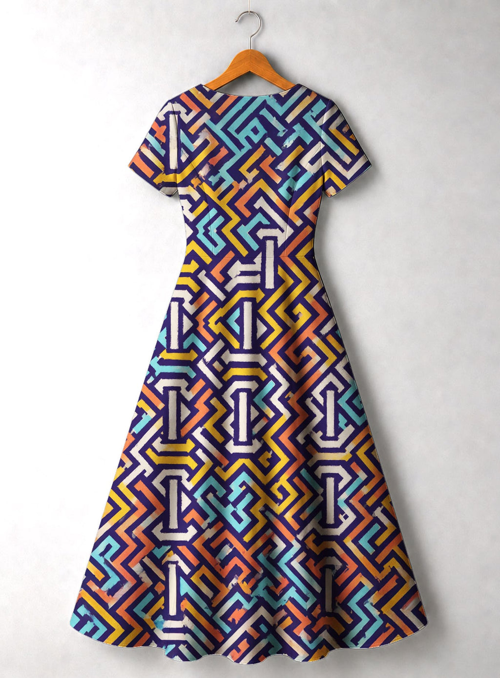 'Njia' Short Sleeve Maxi Dress