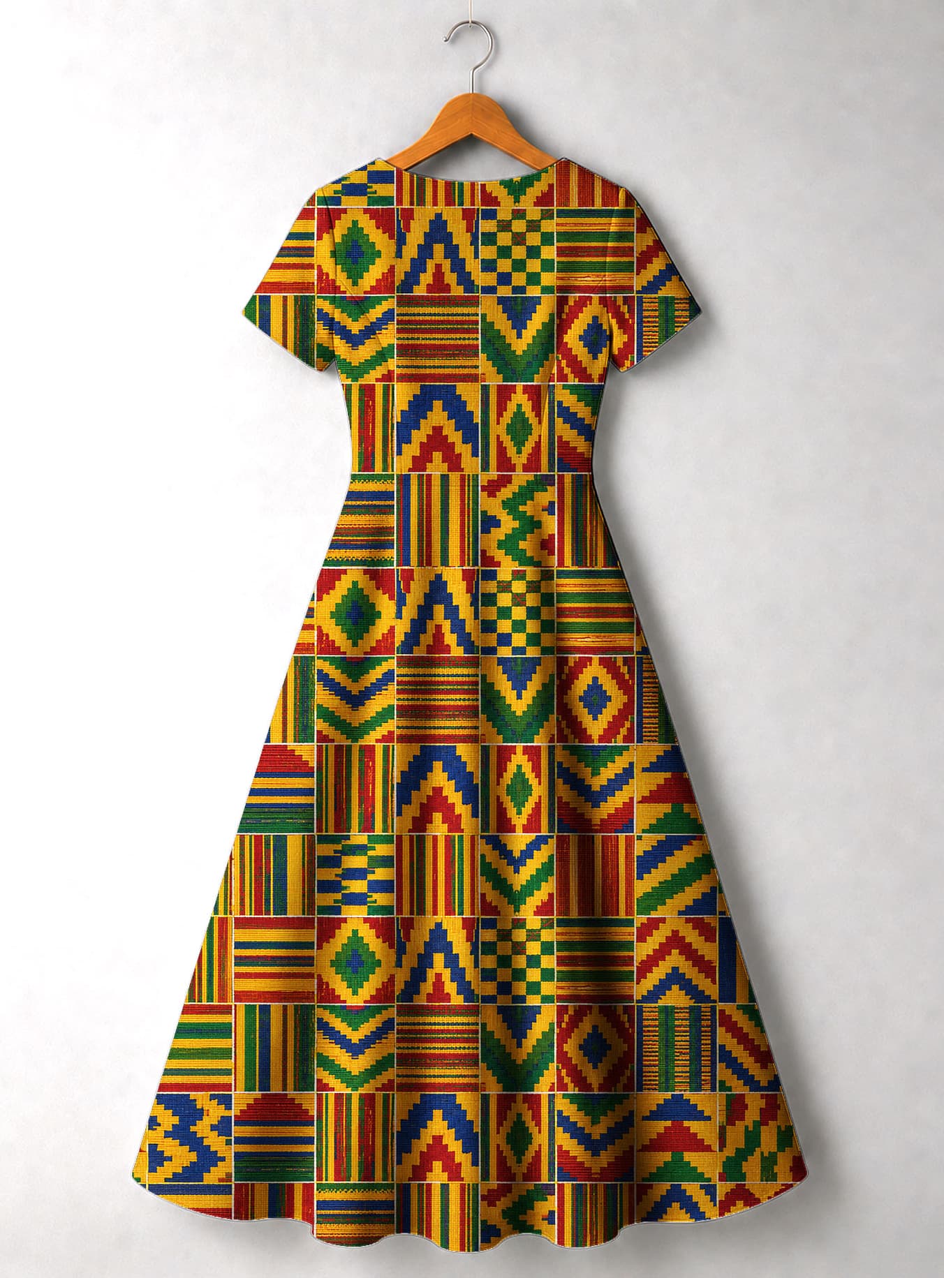 'Kumasi' Short Sleeve Maxi Dress