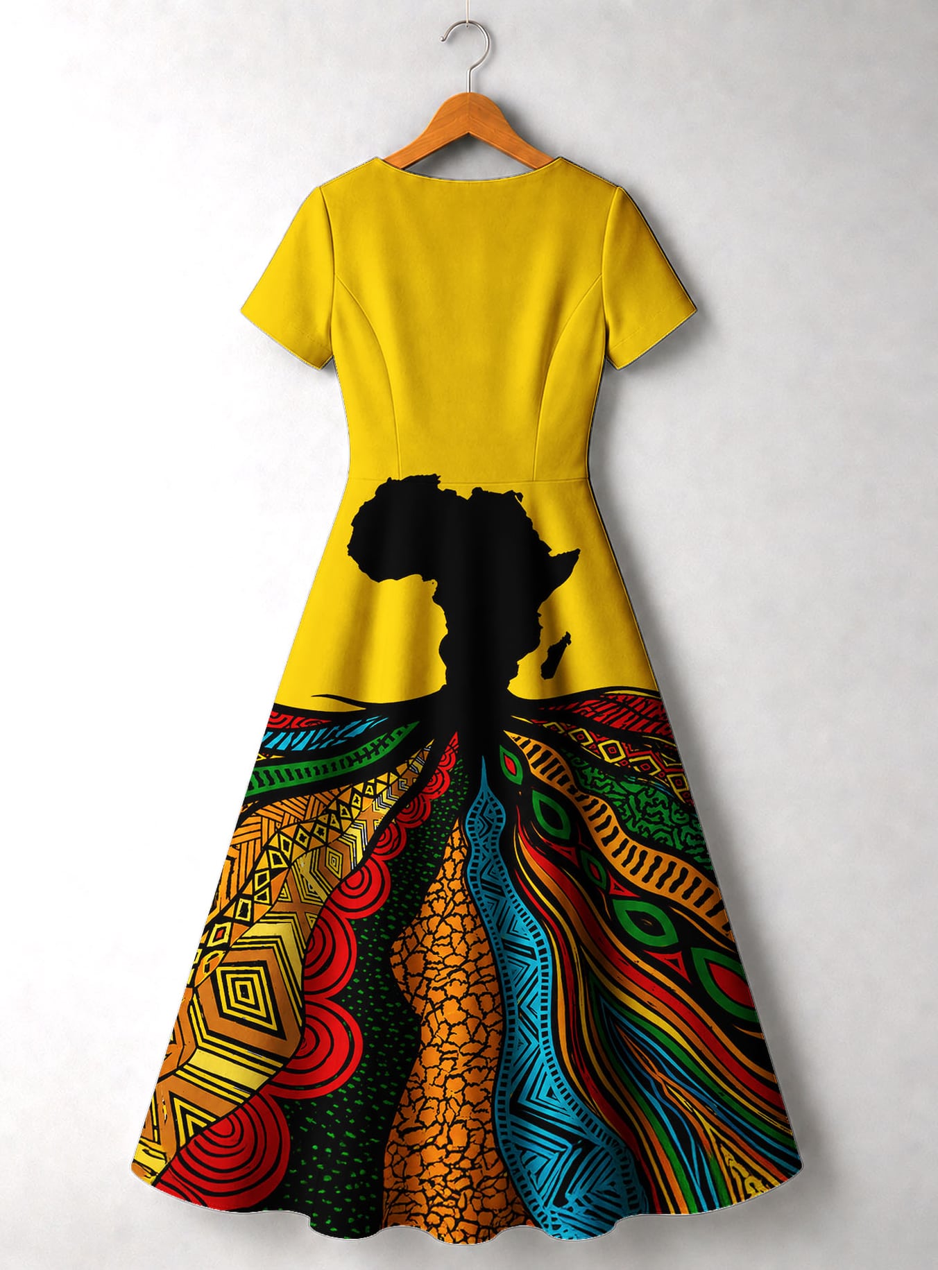 'Mzizi' Short Sleeve Maxi Dress