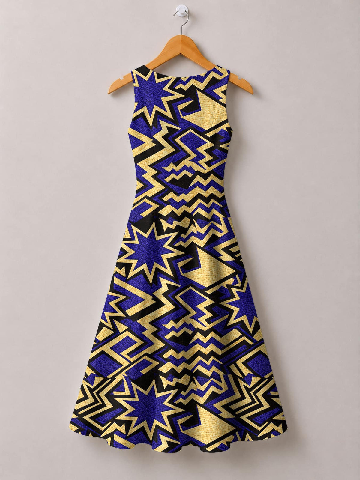 Royal Blue Sheba Cotton Corset Dress