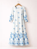 'Buluu' Long Sleeve Maxi Dress