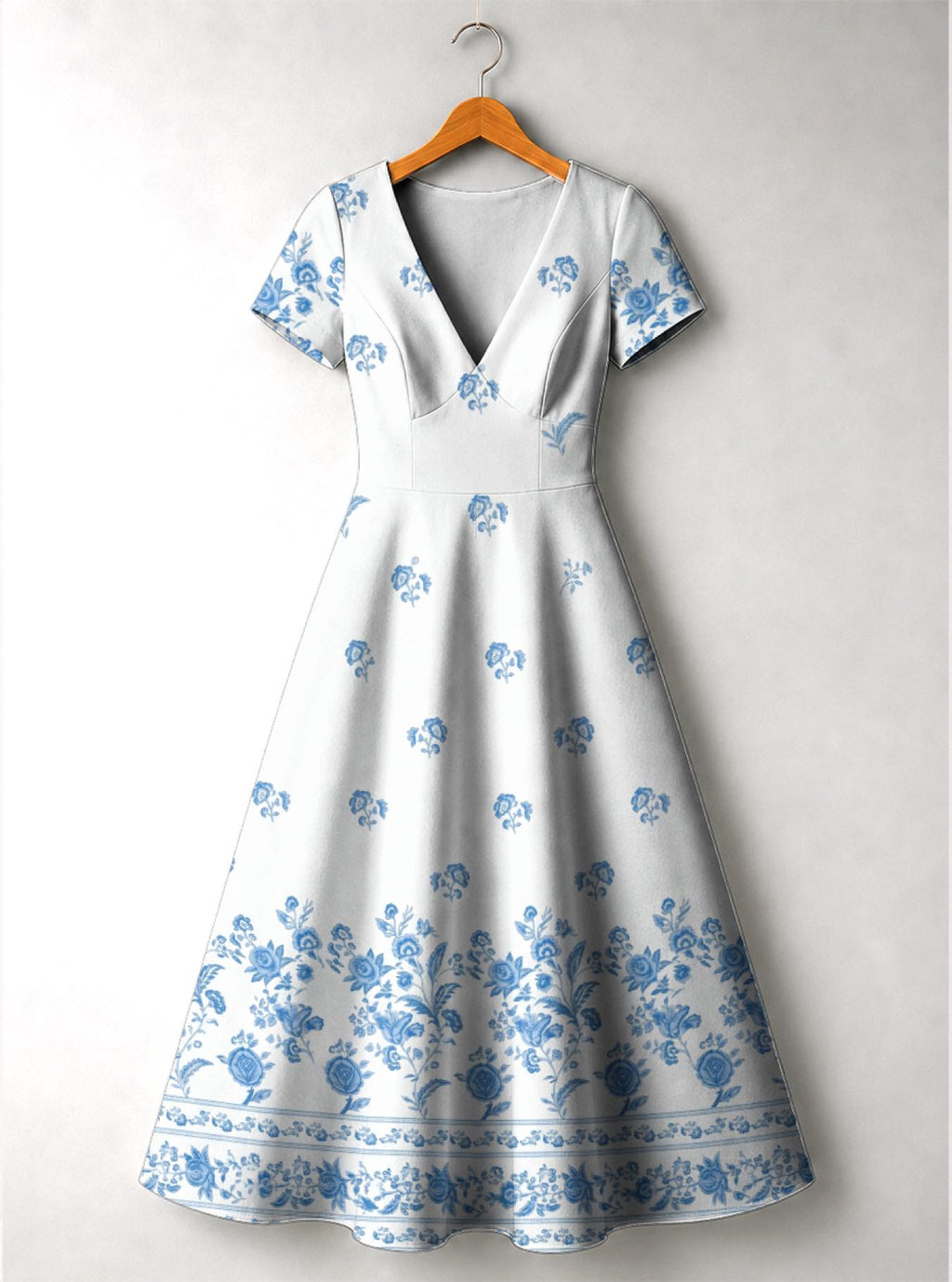 'Buluu' Short Sleeve Maxi Dress