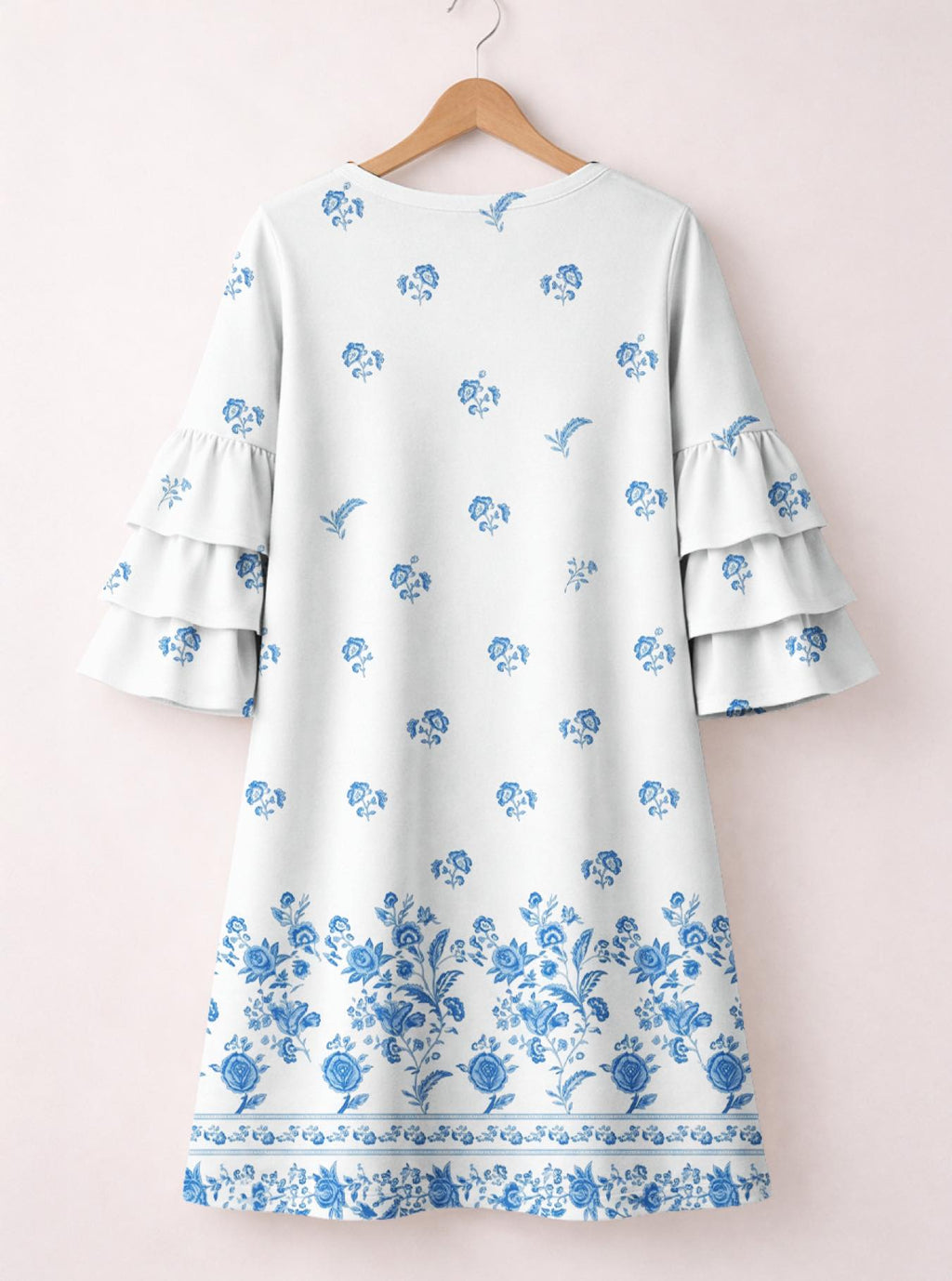 'Buluu' Stacked Ruffle Sleeve Dress