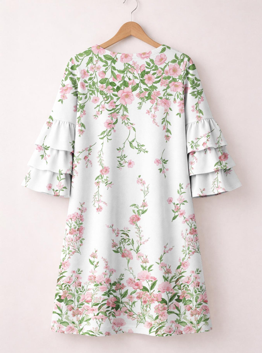 'Chanua' Stacked Ruffle Sleeve Dress