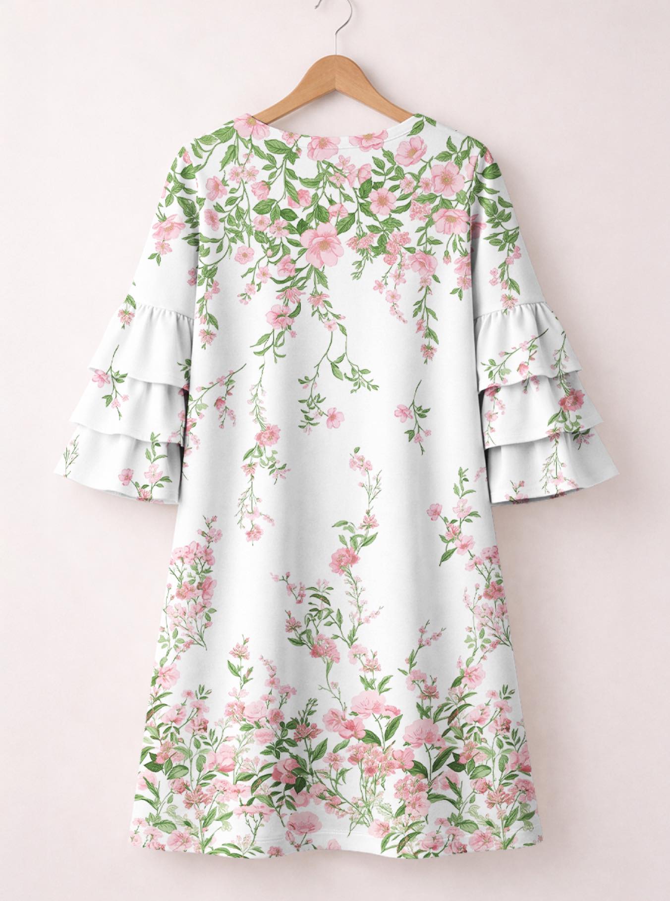 'Chanua' Stacked Ruffle Sleeve Dress