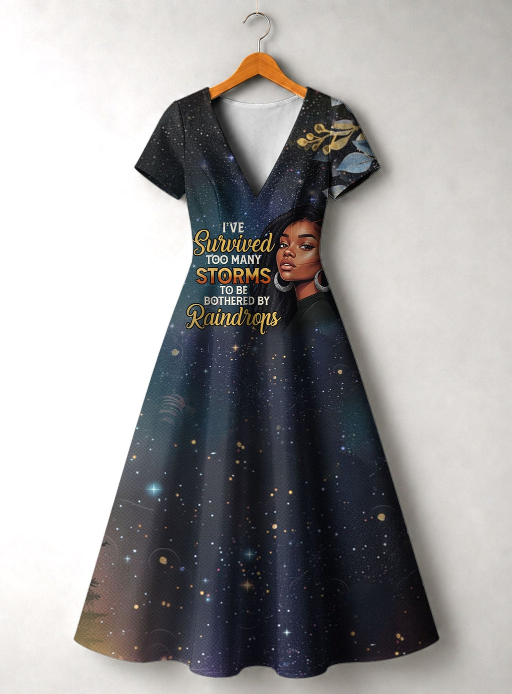'Nyota' Short Sleeve Maxi Dress