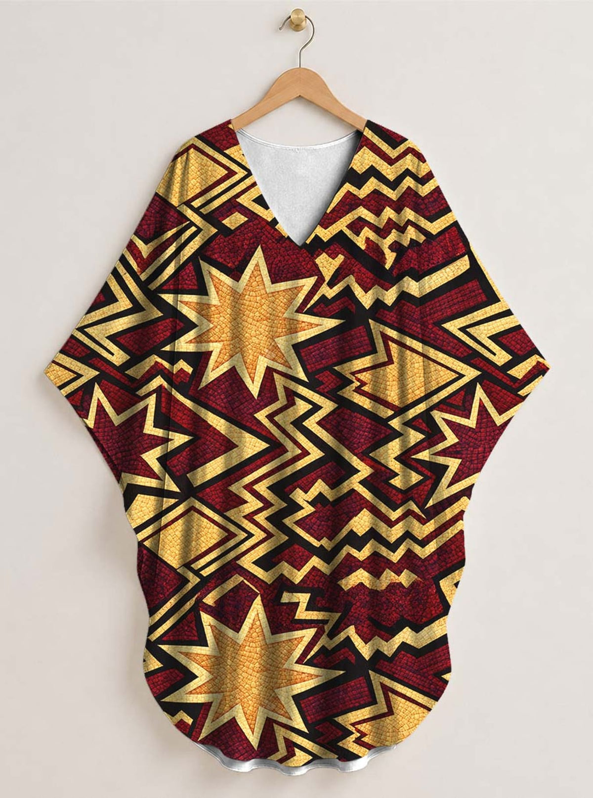 'Burgundy Sheba' Kaftan Dress