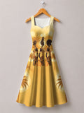 Ancestral Flame Cotton Corset Dress