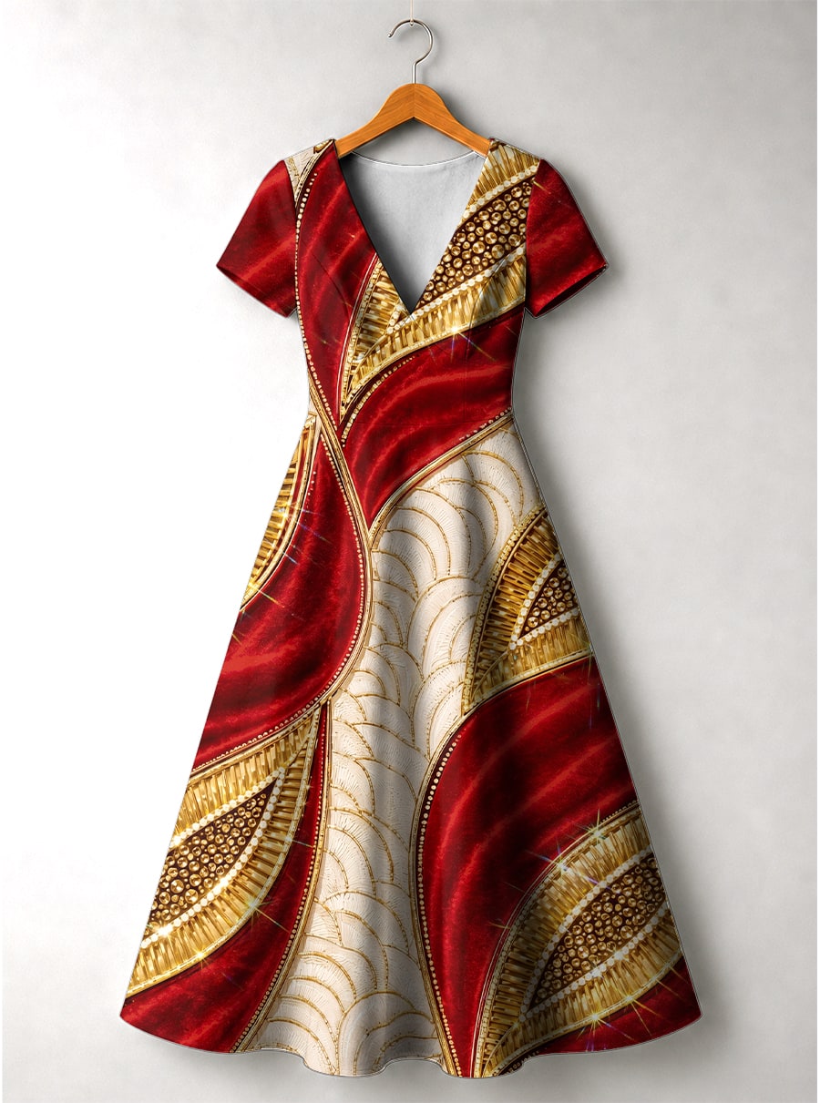 'Utukufu' Short Sleeve Maxi Dress