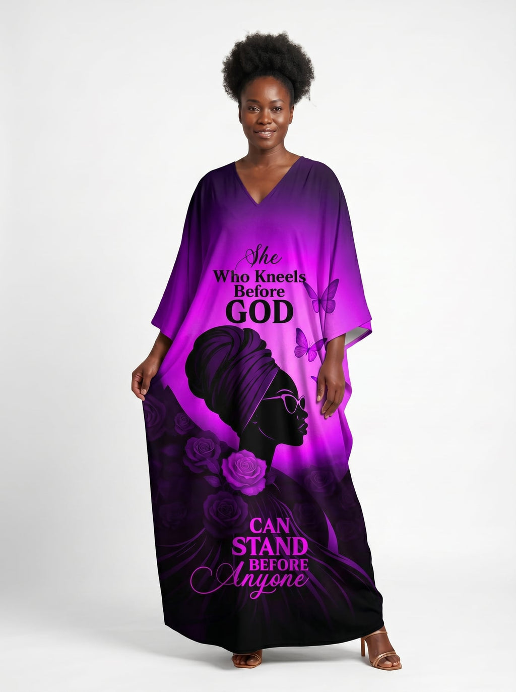 'Selah' Purple Kaftan Dress