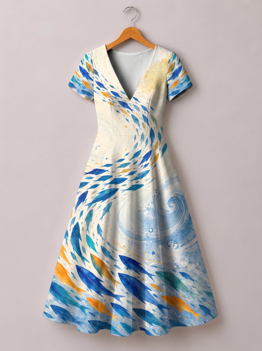 'Samaki' Short Sleeve Maxi Dress