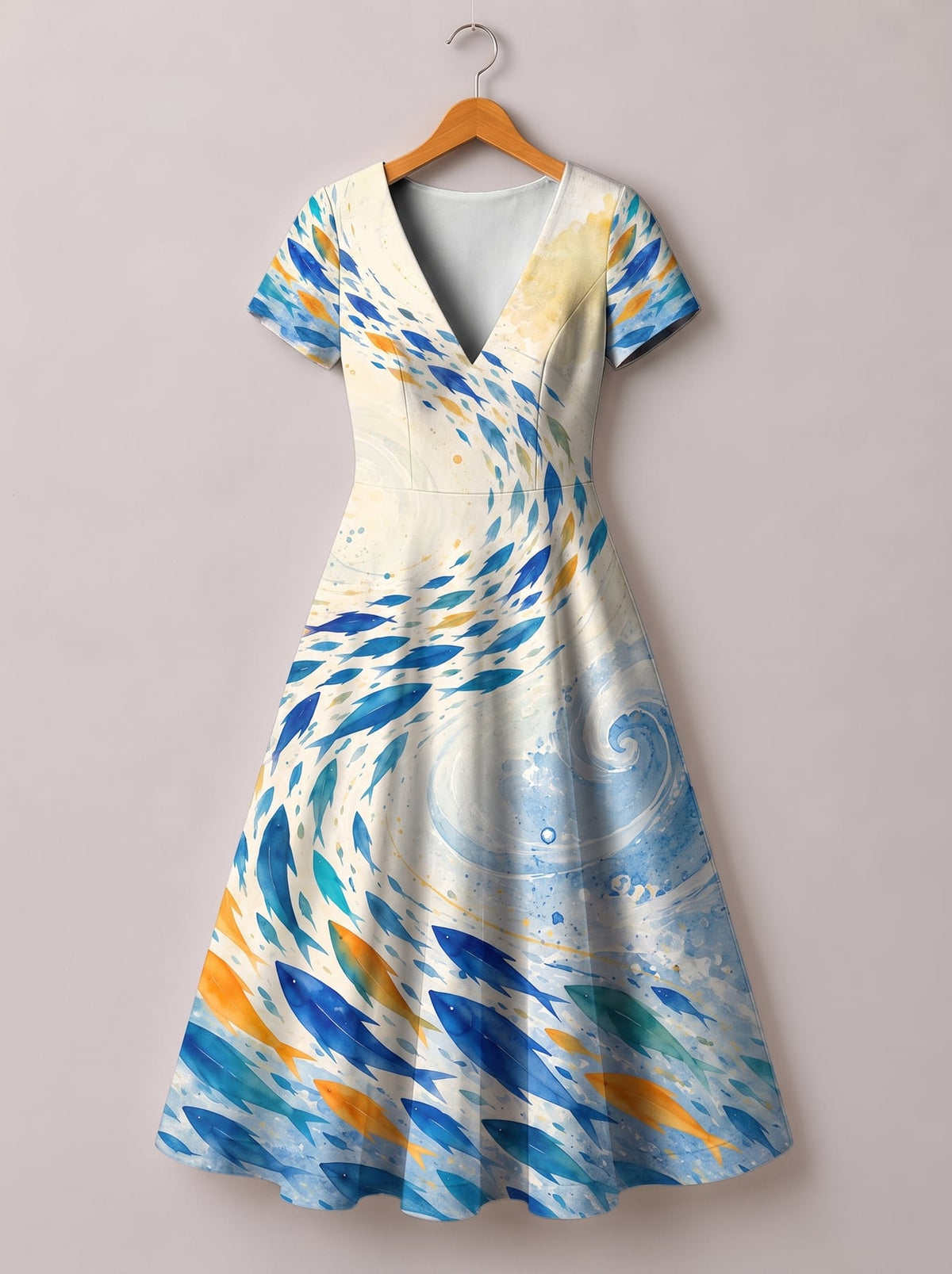 'Samaki' Short Sleeve Maxi Dress