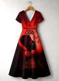 'Selah' Red' Short Sleeve Maxi Dress
