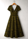 'Lamu' Short Sleeve Maxi Dress