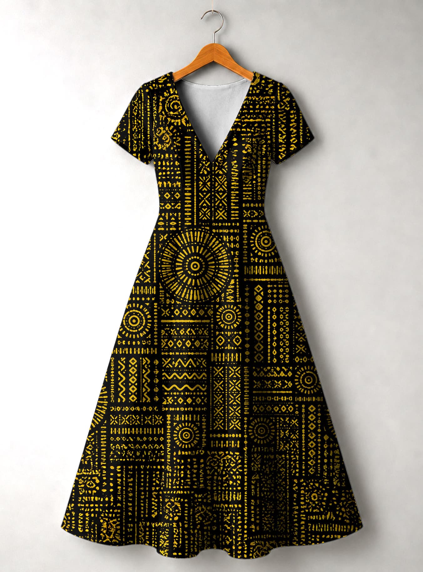 'Lamu' Short Sleeve Maxi Dress