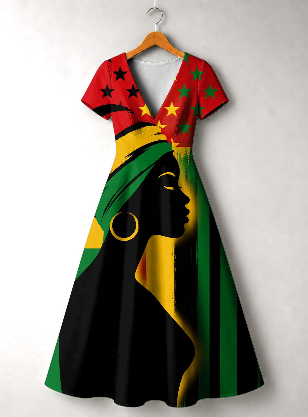 'Kwanza' Short Sleeve Maxi Dress
