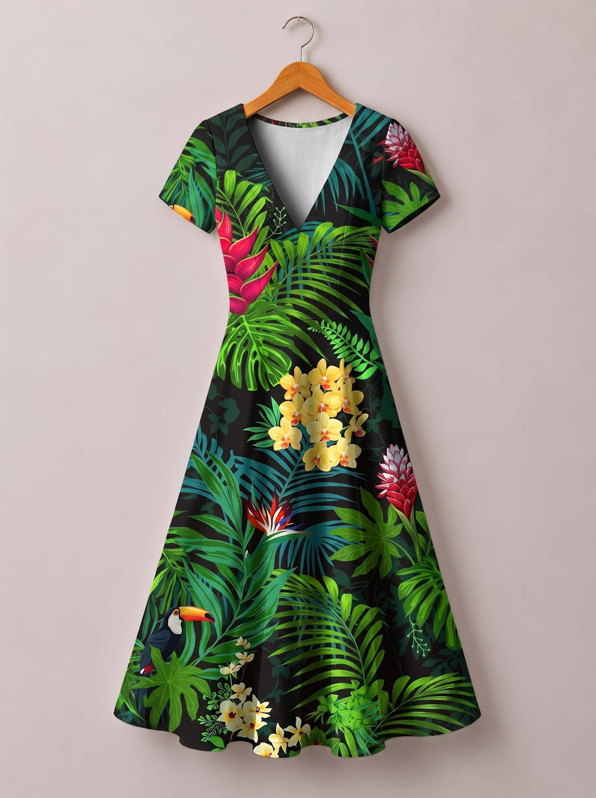 'Kitropiki' Short Sleeve Maxi Dress