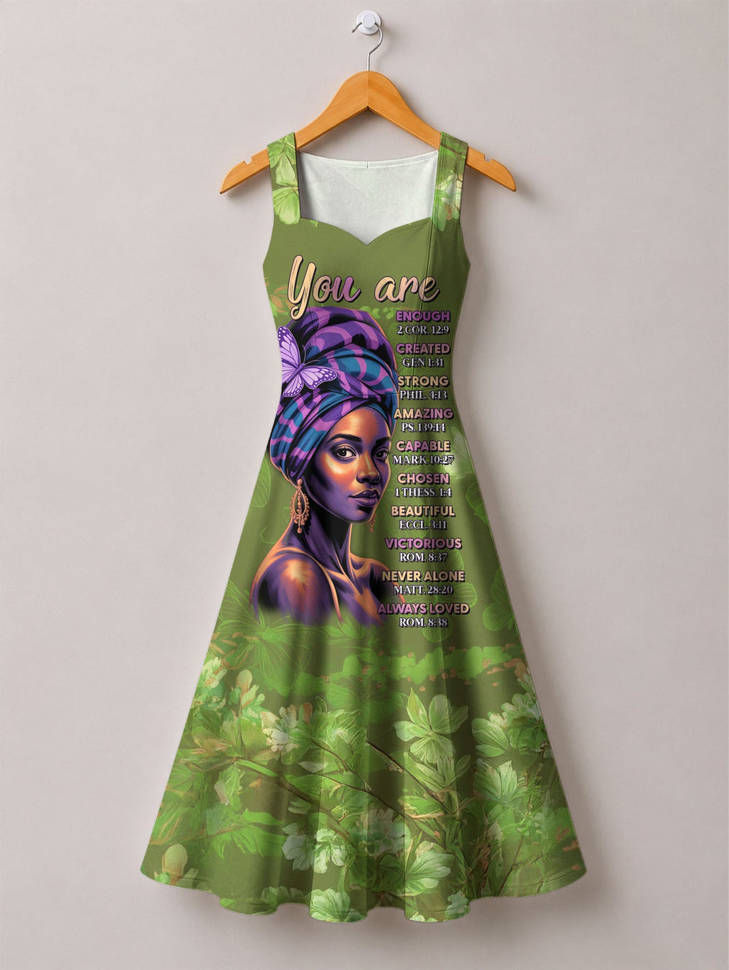 'Green Orchid' Cotton Corset Dress