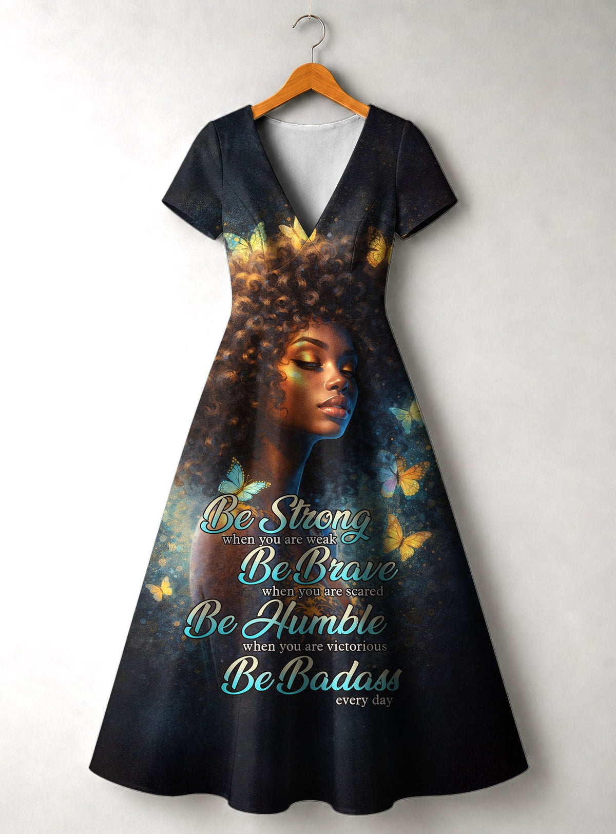 'Badass' Short Sleeve Maxi Dress