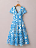 'Anga' Short Sleeve Maxi Dress