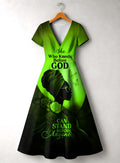 'Selah' Green' Short Sleeve Maxi Dress