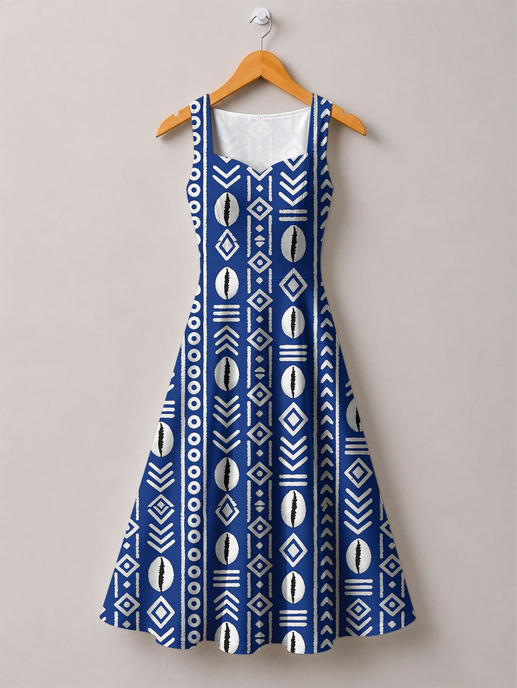 'Oshun' Royal Blue Cotton Corset Dress