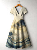 'Wimbi' Short Sleeve Maxi Dress