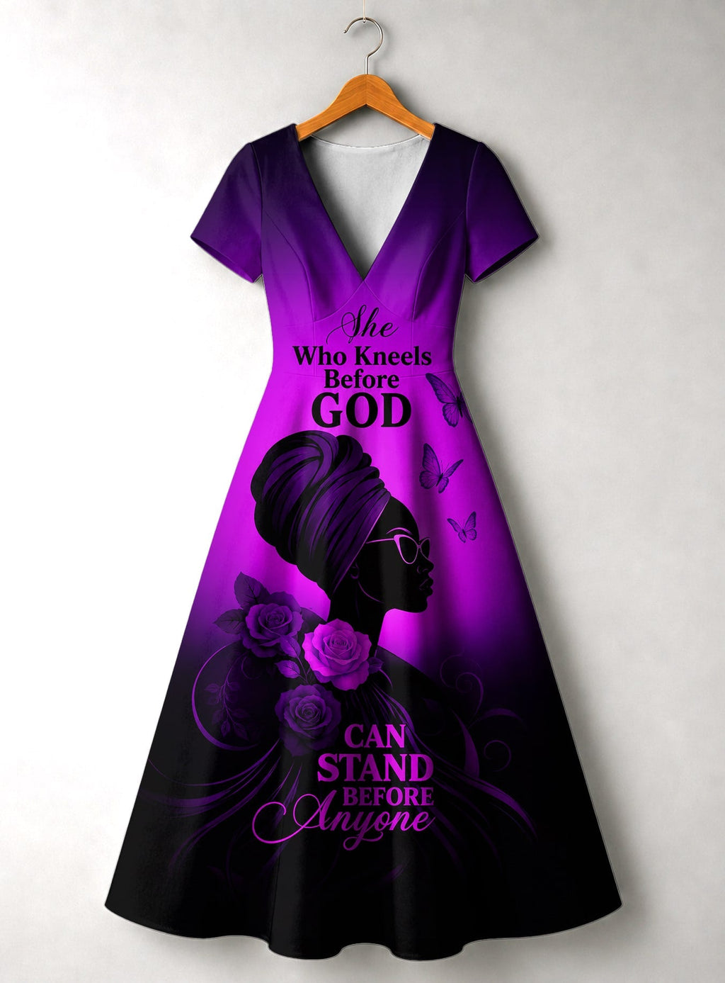 'Selah' Purple Short Sleeve Maxi Dress