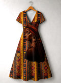 'Melanin Radiance' Short Sleeve Maxi Dress
