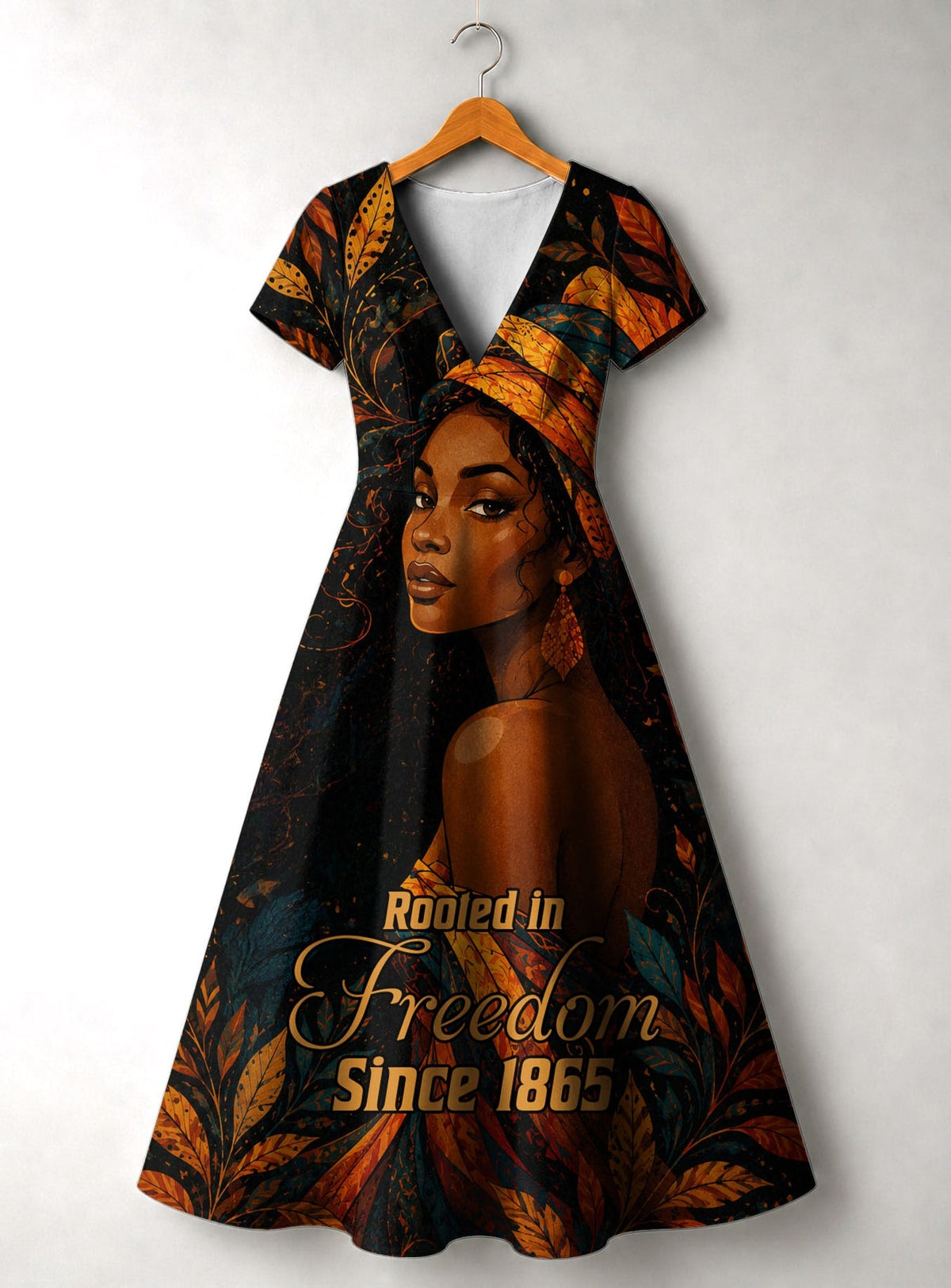'Huru' Short Sleeve Maxi Dress