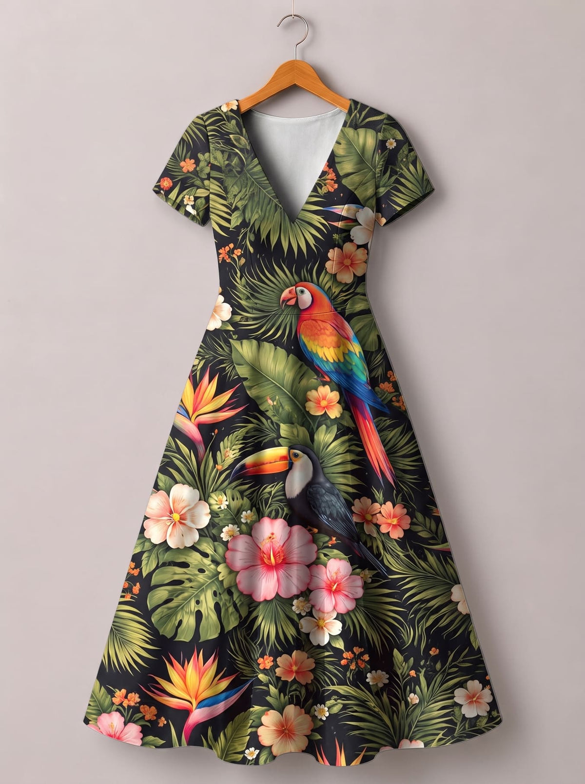 'Kasuku' Short Sleeve Maxi Dress