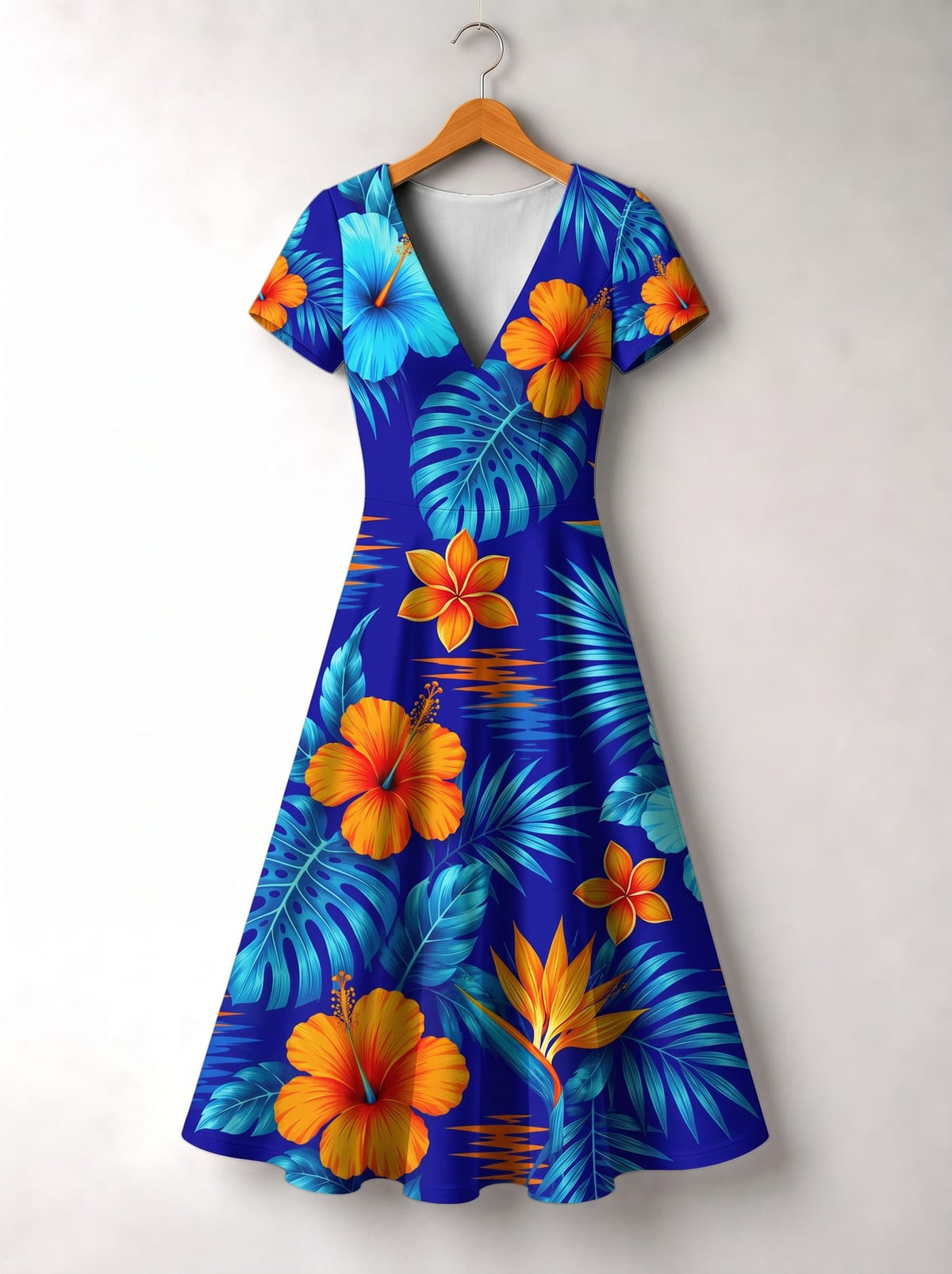 'Maua' Short Sleeve Maxi Dress