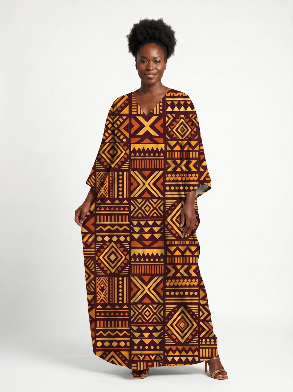 Mudcloth Kaftan Dress
