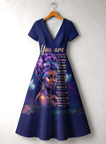 Blue Orchid Short Sleeve Maxi Dress