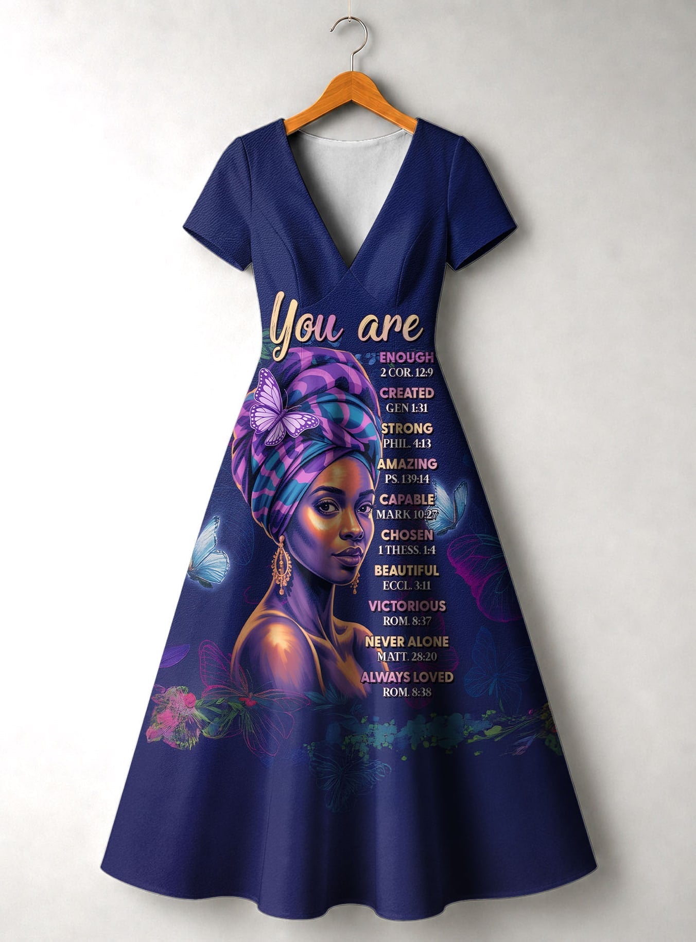 Blue Orchid Short Sleeve Maxi Dress