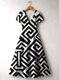 'Zamu' Short Sleeve Maxi Dress