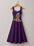 'Purple Leopard' Cotton Corset Dress