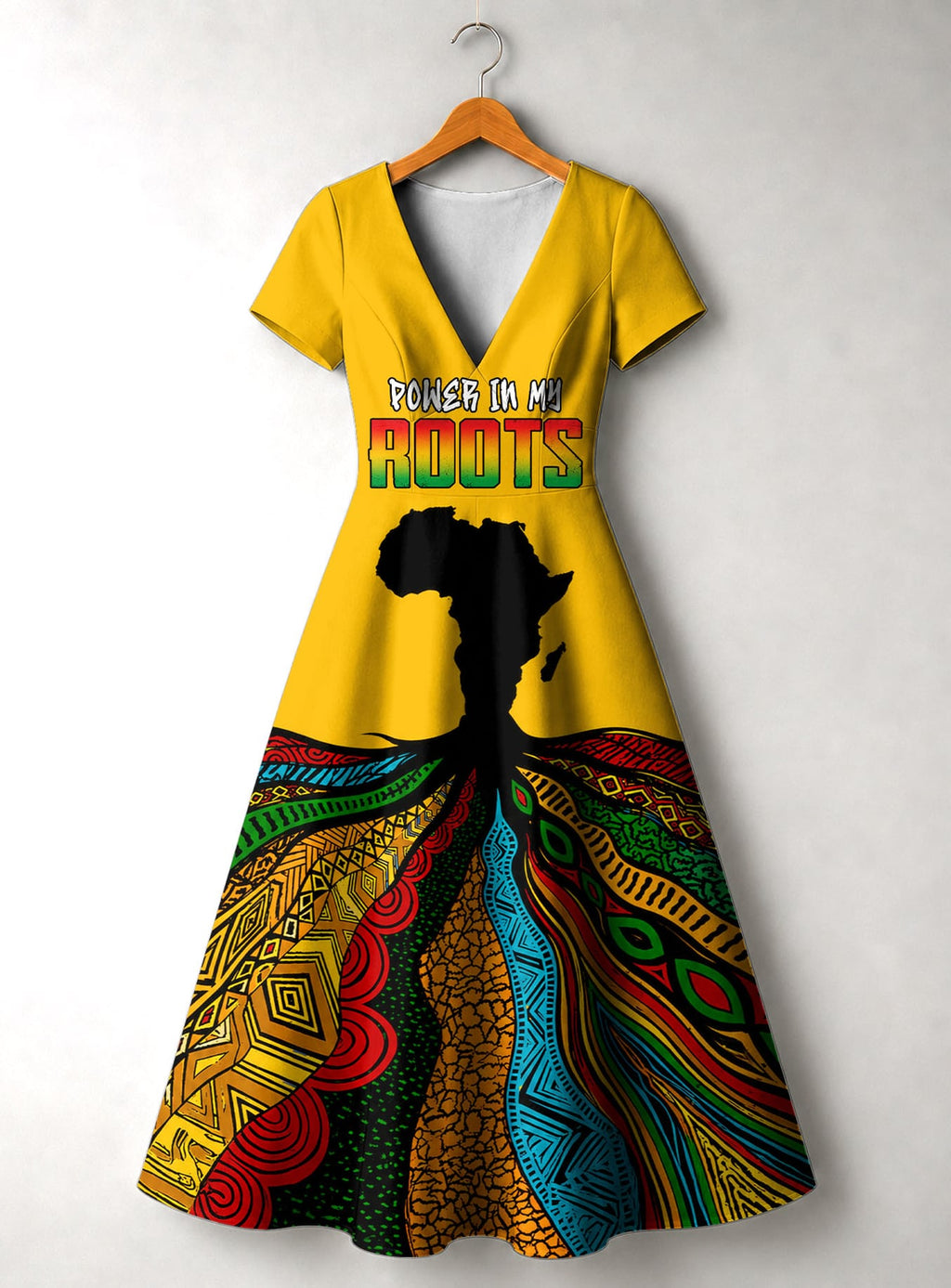 'Mzizi' Short Sleeve Maxi Dress