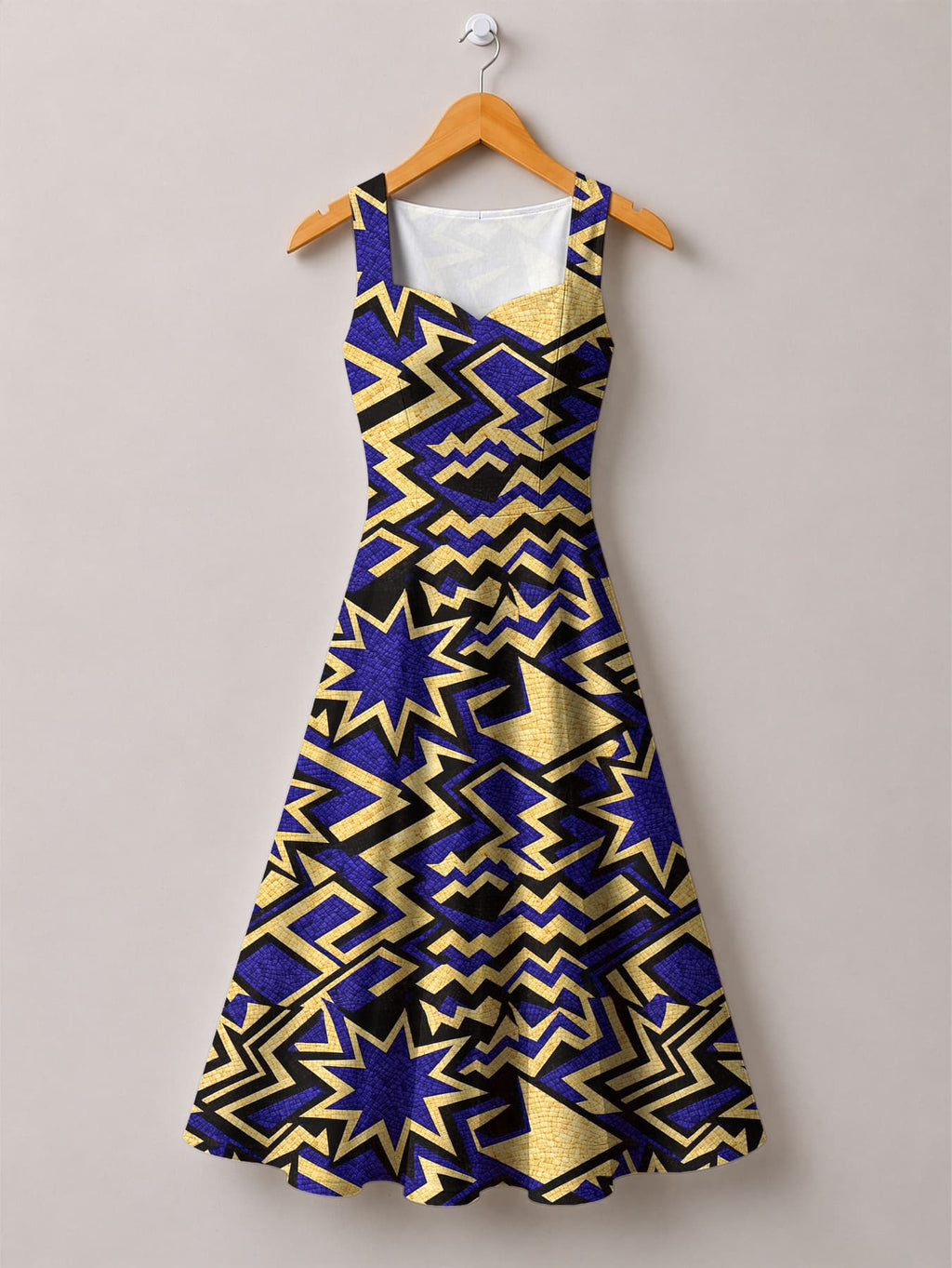 Royal Blue Sheba Cotton Corset Dress