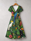 'Manyoya' Short Sleeve Maxi Dress