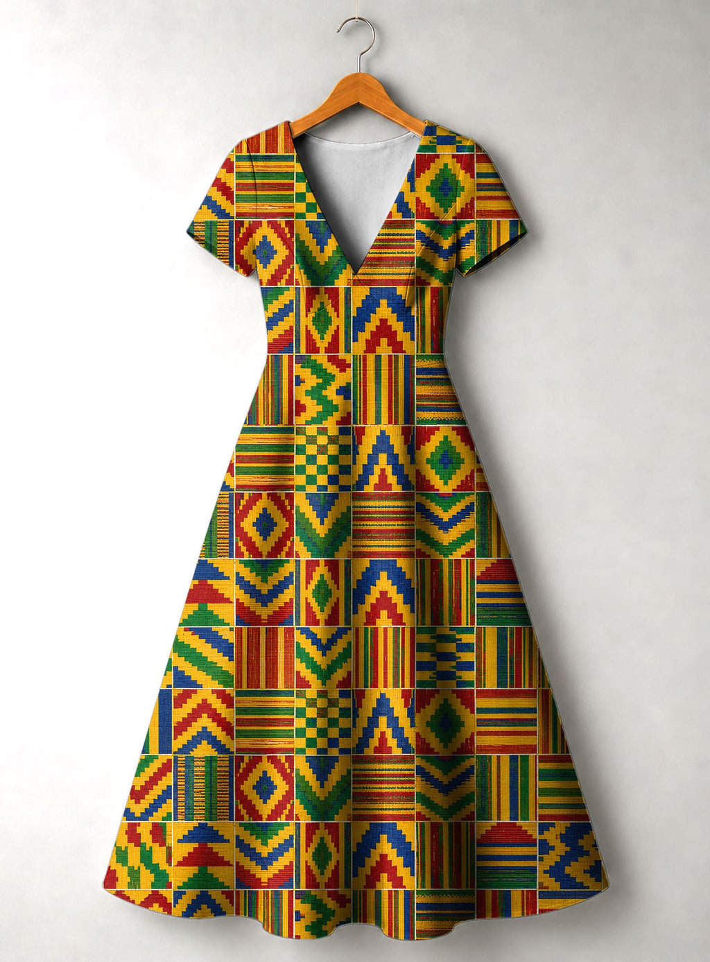 'Kumasi' Short Sleeve Maxi Dress