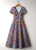 'Njia' Short Sleeve Maxi Dress