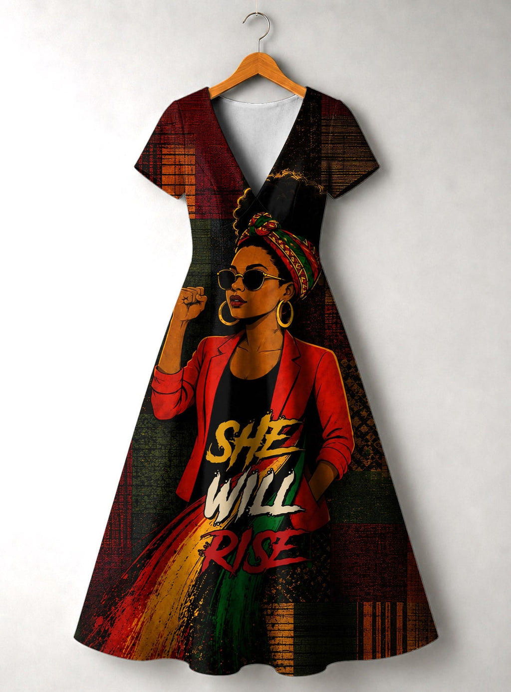 'Inuka' Short Sleeve Maxi Dress