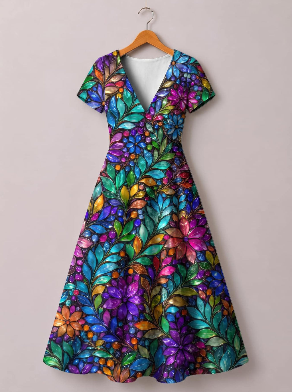 'Upinde' Short Sleeve Maxi Dress