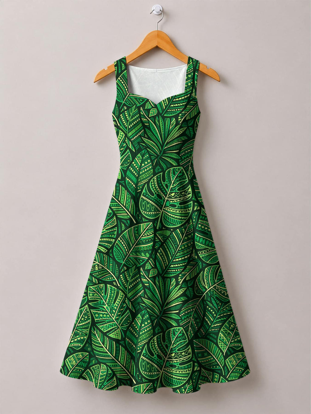 'Asili' Emerald Cotton Corset Dress