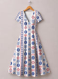 'Uhuru' Short Sleeve Maxi Dress