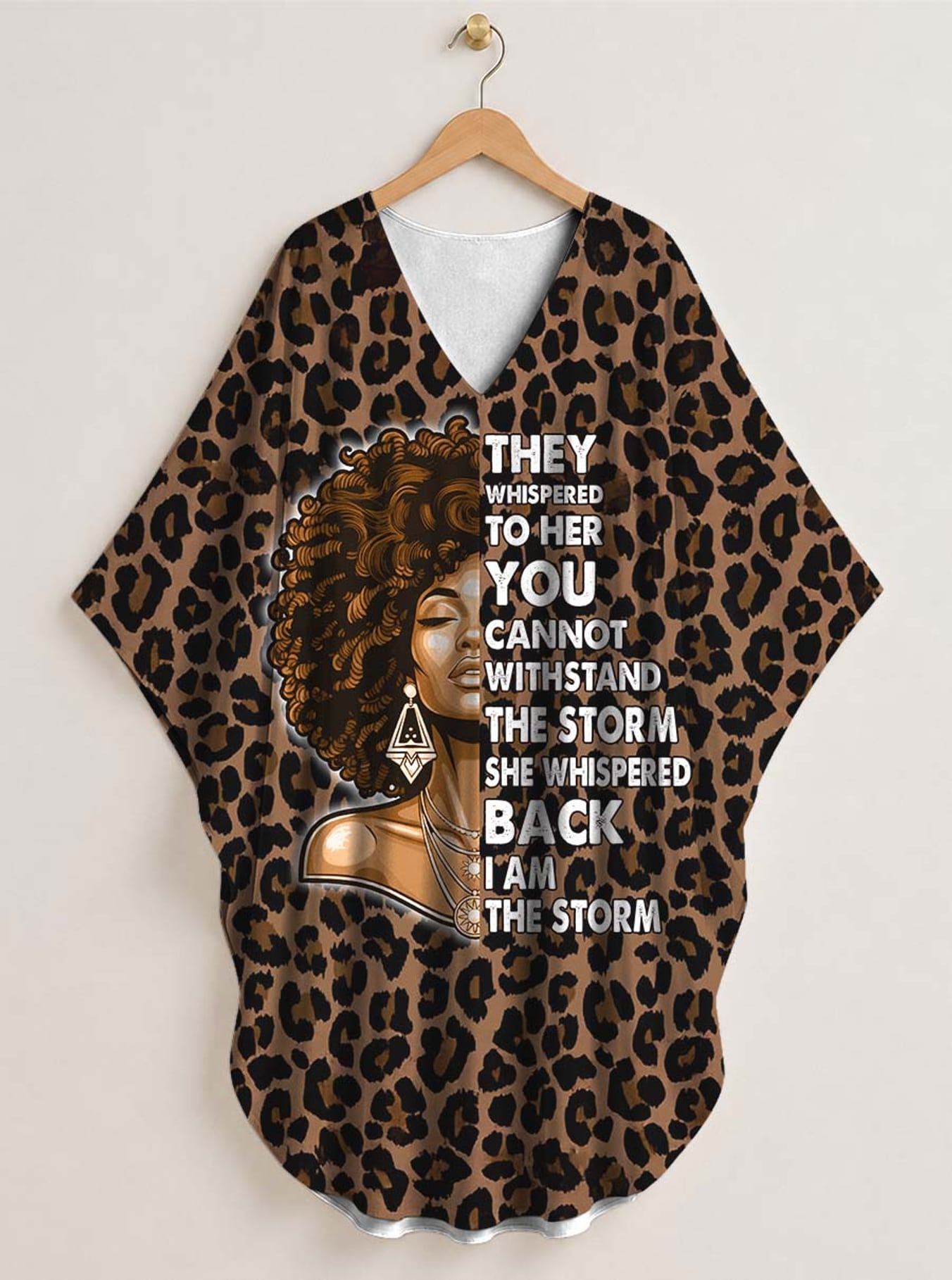 'Unstoppable' Brown Leopard' Kaftan Dress